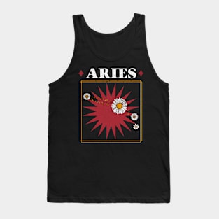 Floral Zodiac: Astrology Sign Aries Tank Top